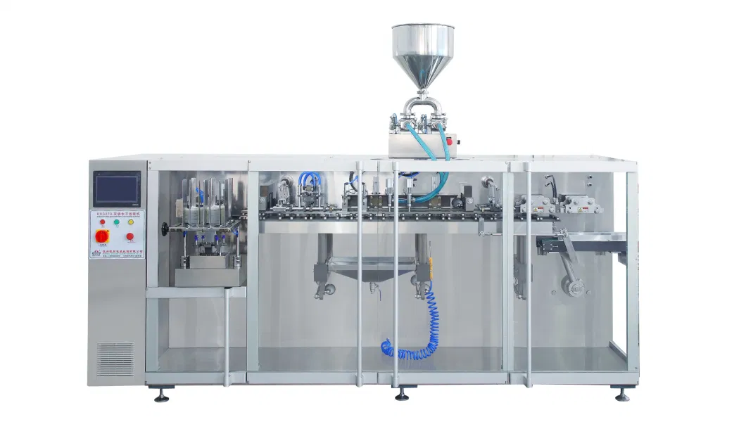 Automatic High Speed Food/Snack/Beans/ Grain/Rice/Nuts/Peanut/Sugar/Beans/Flavoring/Flour /Powder Double-Pouch/Bag Filling Packaging Packing Sealing Machine